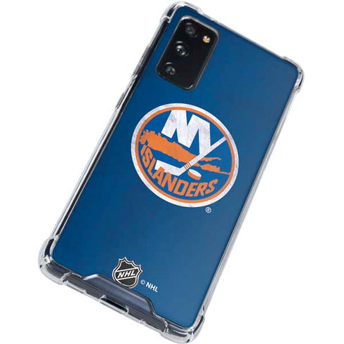 NHL New York Islanders Distressed Galaxy S20 FE Clear Case